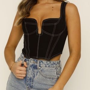 White Fox bustier top never been worn